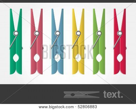 Vector Colored Pegs
