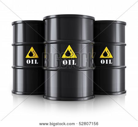 Black oil barrels