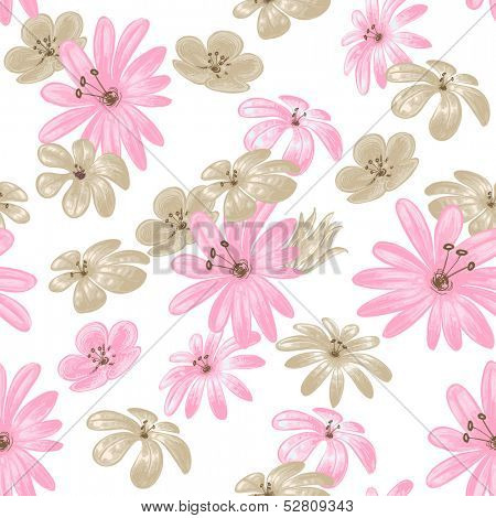 Romantic floral seamless pattern