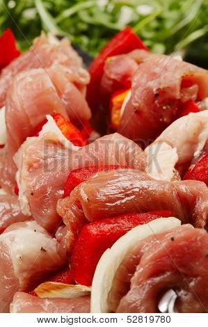 Shashlik - Oriental food. ?loseup.