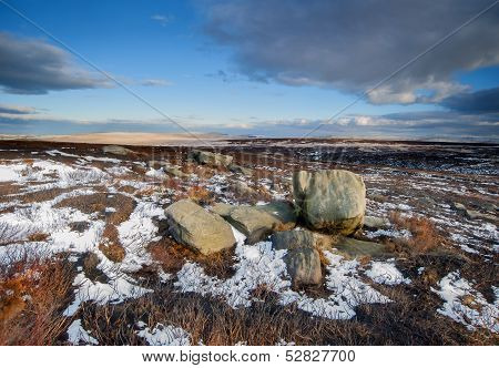winter moorland scene