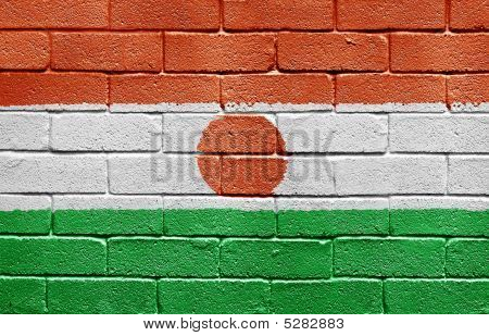Flag af Niger på mur