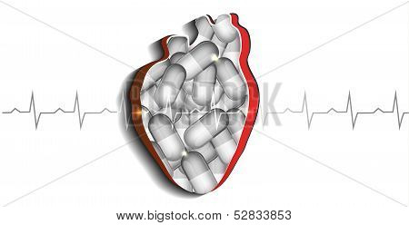 Human Heart And Pills
