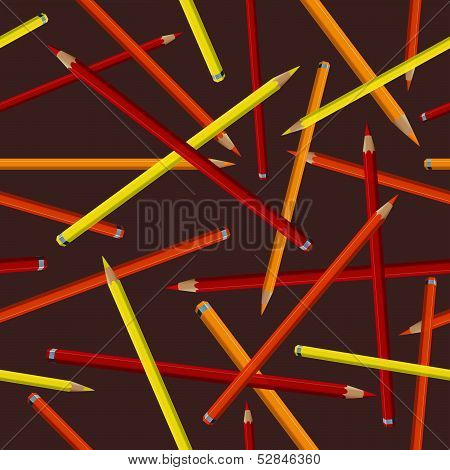 Seamless pattern with pencils