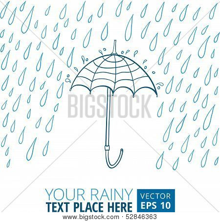 Umbrella and rain