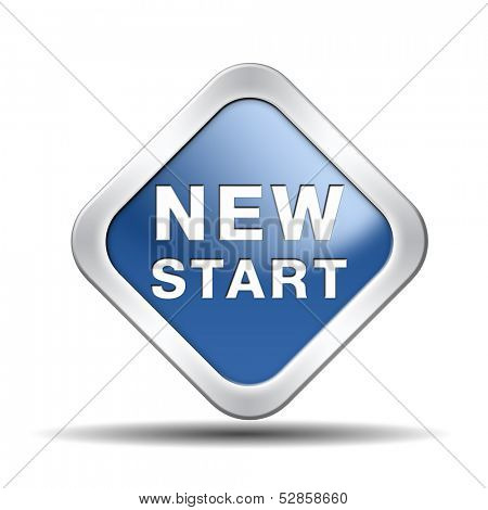 new start or chance back to the beginning and do it again button icon or sign