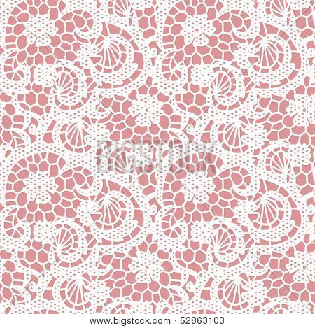 Lace seamless pattern with flowers