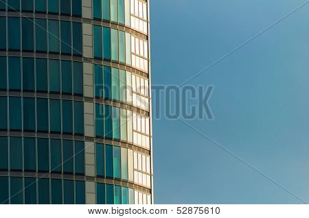 Close Up Curved Skyscraper
