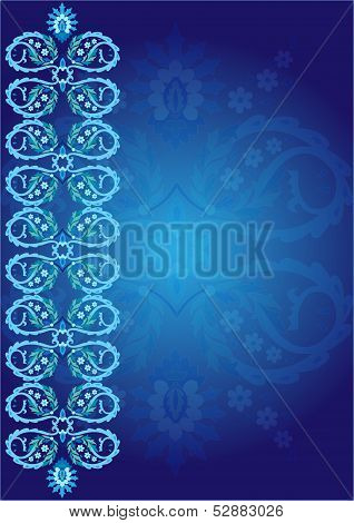 Blue Ottoman Serial Patterns Six