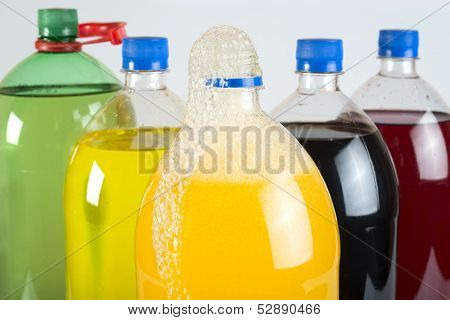 Carbonated Drinks In Plastic Bottles