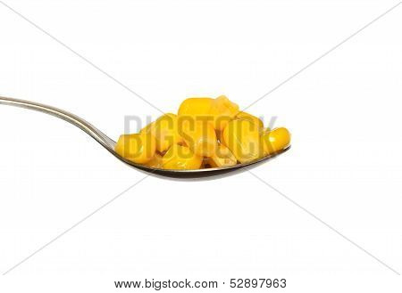Preserved Corn In A Spoon