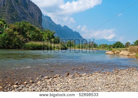 Nam Song River. Vang Vieng. Laos