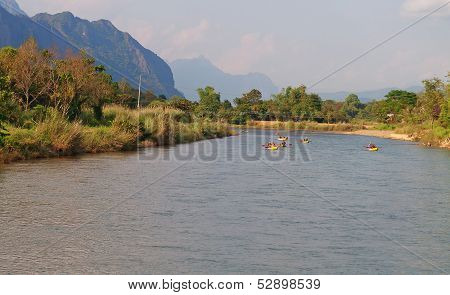 Nam Song River. Vang Vieng. Laos