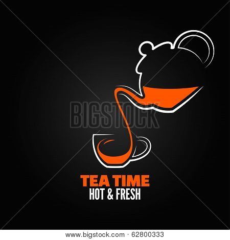 tea cup design menu backgraund