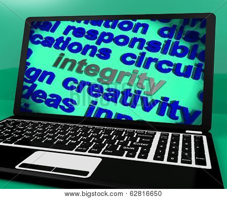 Integrity Screen Shows Morality Virtue And Decency