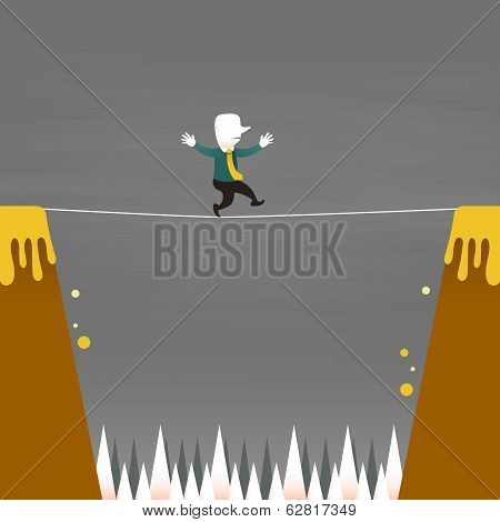 Flat Design Illustration Concept Of Balancing