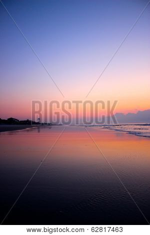 Topsail Island North Carolina Sunset on the Beach