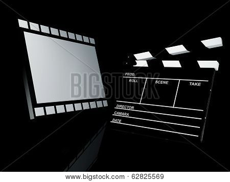 Clapper Board, 3D Illustration