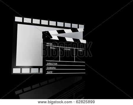 Clapper Board, 3D Illustration