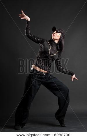 Attractive Brunette In Dance