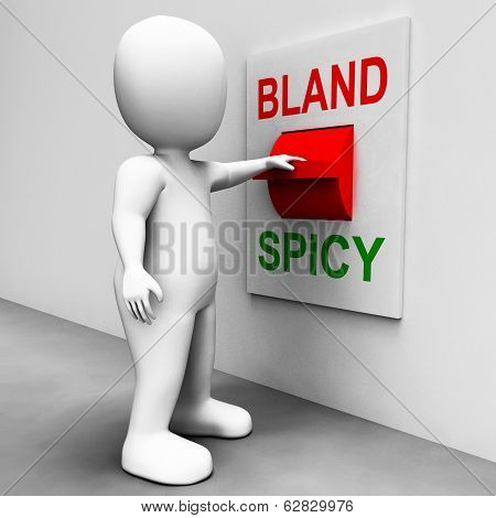 Bland Spicy Switch Shows Plain Hot Cooking Flavours
