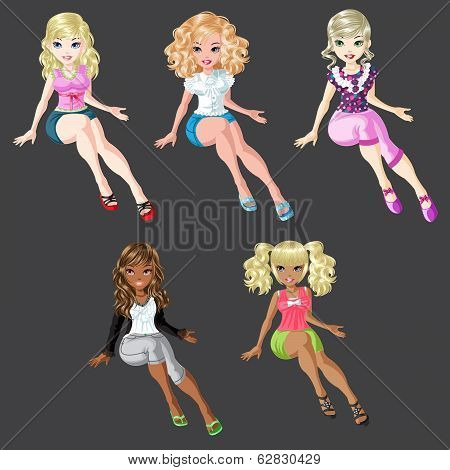 Cute Girl Cartoon Character 1