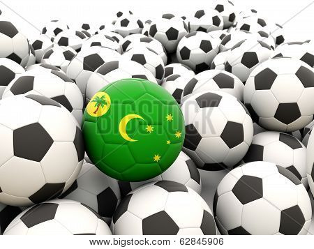 Football With Flag Of Cocos Islands