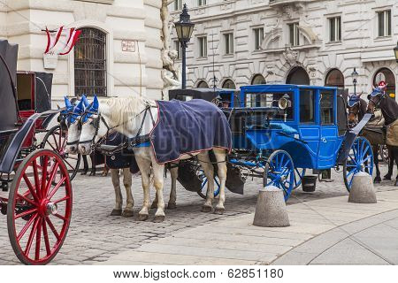 Vienna, Austria. The Vienna fiacres expect tourists