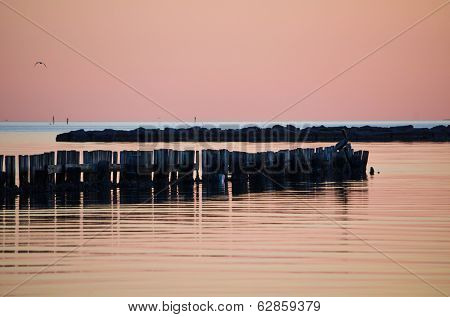 Pretty Evening Colors Over Looking the Bay
