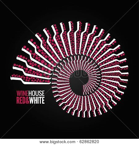 wine bottle concept design backgraund