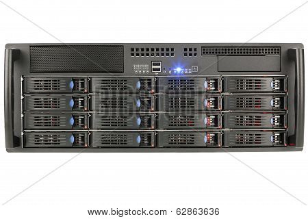 Storage Server On White Background