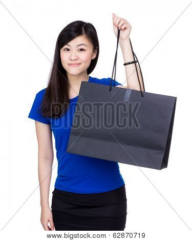 Asia woman holding shopping bag