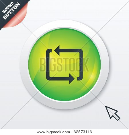 Repeat icon. Loop symbol. Refresh sign.