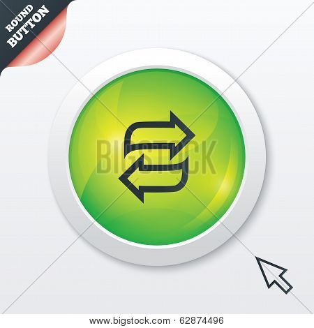 Rotation icon. Repeat symbol. Refresh sign.