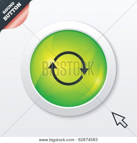 Rotation icon. Repeat symbol. Refresh sign.