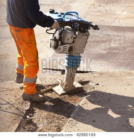 Worker With Jackhammer