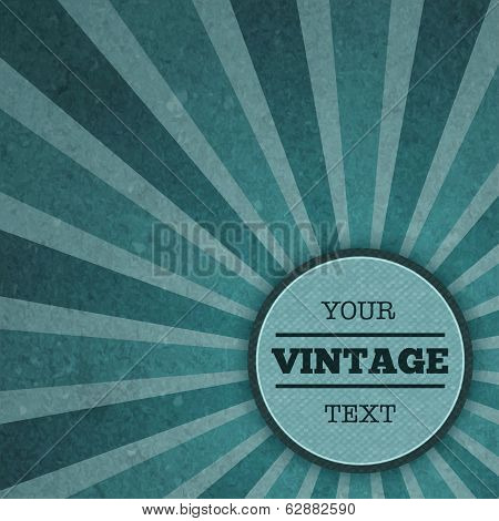 Vintage sunburst advertisement template