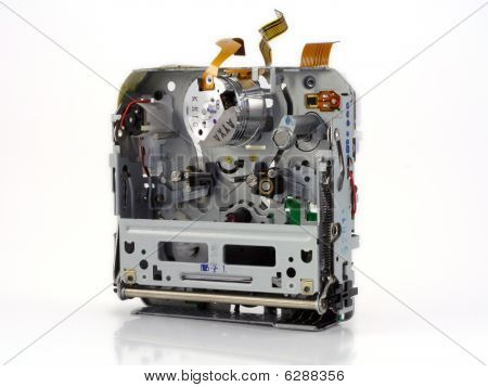 wichtigsten mechanische Baugruppen aus einer Videokamera