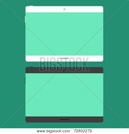 Tablet in flat style