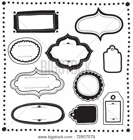 Doodle Labels and Tags