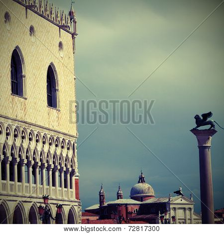 Ducal Palace And Saint George Church In Italy