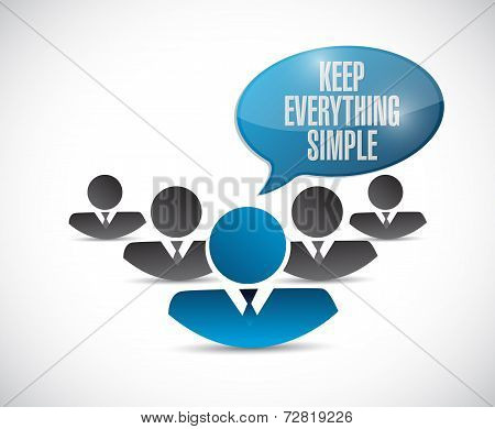 Teamwork Keep Everything Simple Illustration