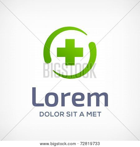 Abstract design template logo icon with cross