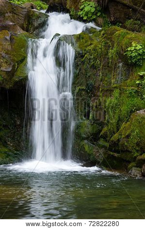 Waterfall in the Carpathians