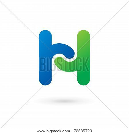 Letter H logo icon design template elements. Vector color sign.