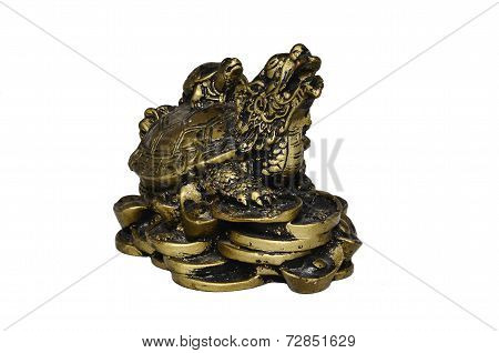 Dragon On A White Background