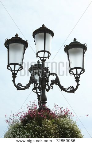 Lamp with flowers