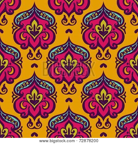 Damask vector floral  abstract seamless pattern