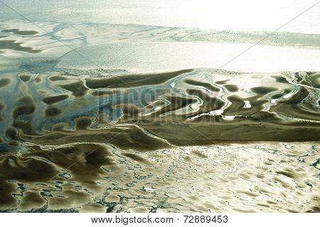 Aerial View From The Schleswig-holstein Wadden Sea National Park, Germany