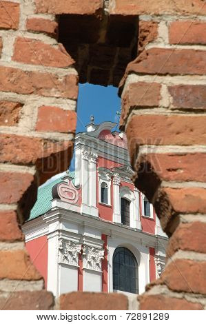 Part Of Fara Church In Poznan, Poland